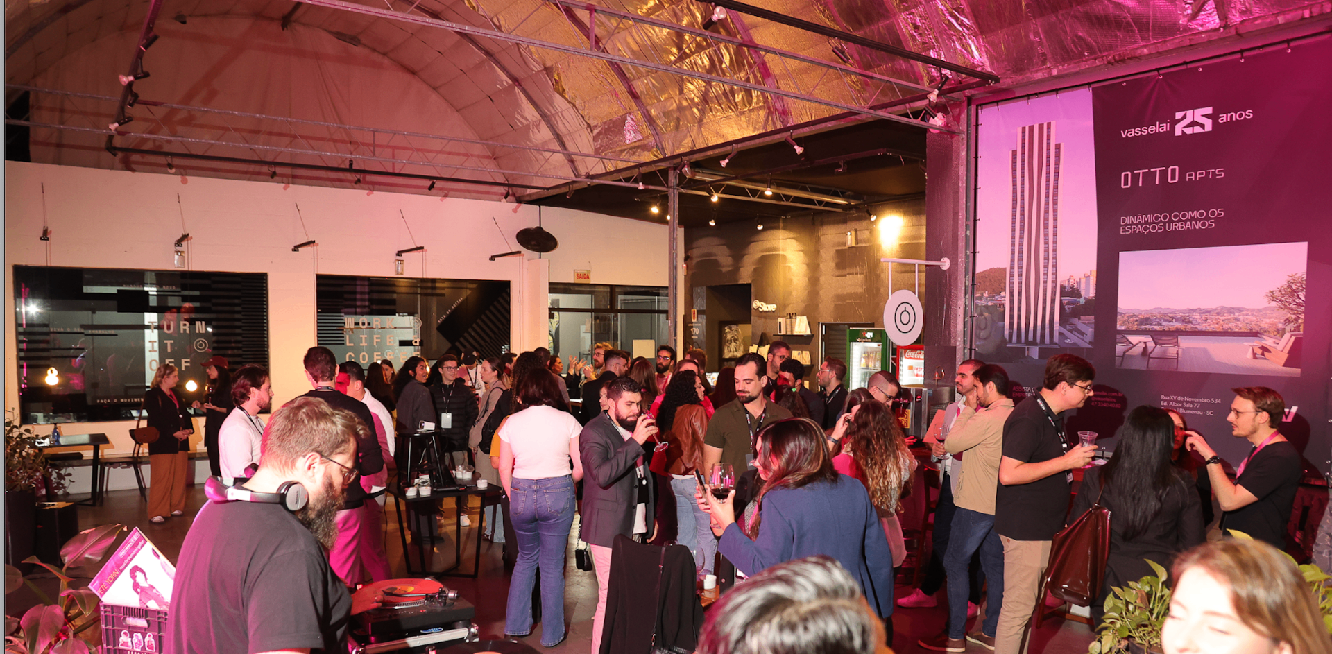 Ambiente de evento do GrowthClub em Blumenau